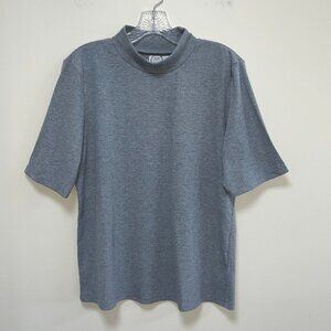 Maurices Gray Ribbed Short Sleeve T-Shirt